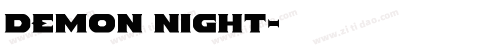Demon Night字体转换